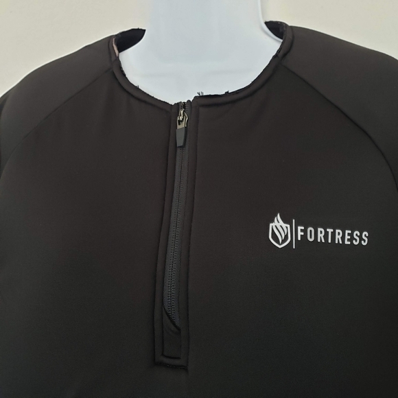 Fortress Womens Large Black Puffer Coat BasePro 1/4 Zip Quarter All Weather Gear - Picture 3 of 9